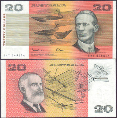 1985 Australia $20 Johnston/Fraser (OCR-B) Unc L002113